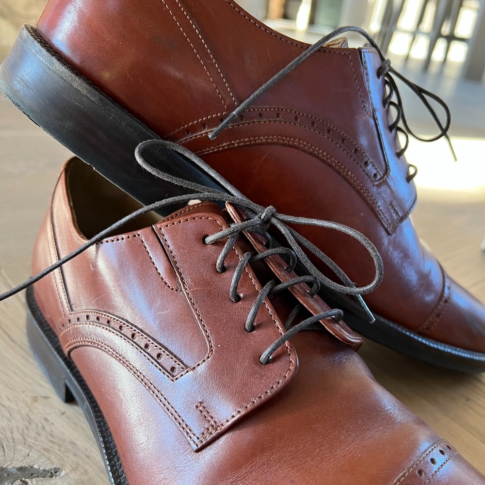 Johnston & Murphy Signature Series, Brown leather, mens size 11.5